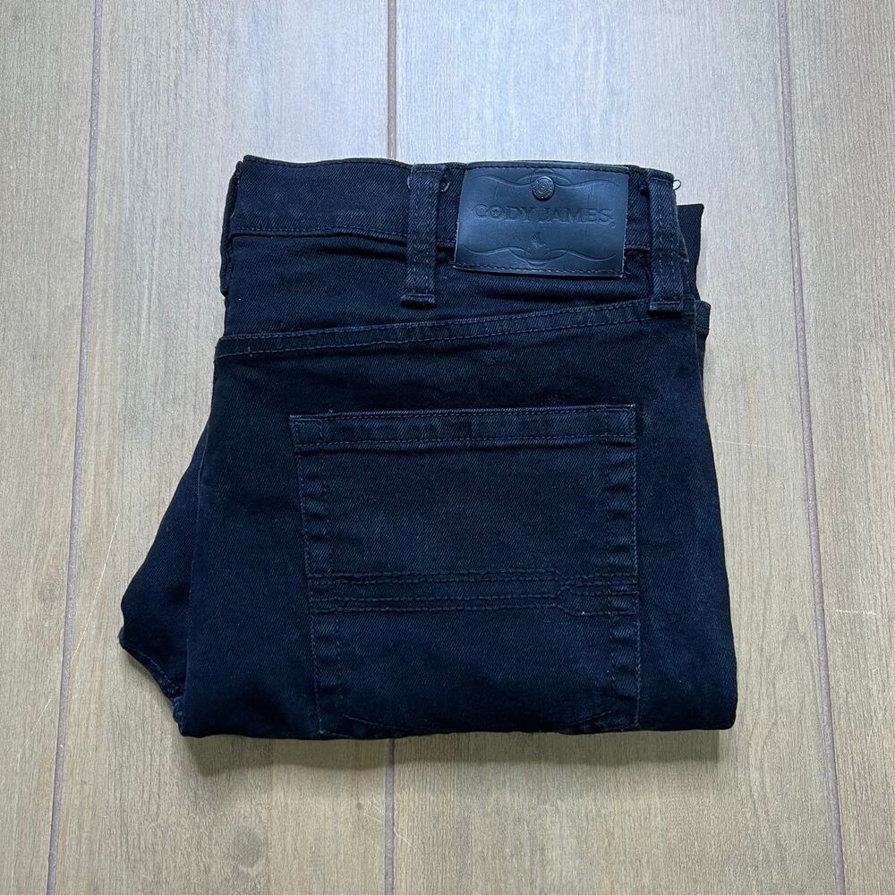 Cody James Black Jeans‎ Mens 36x32 Bootcut Western Stretch Denim Dark Wash boho